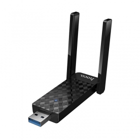 USB Wi-Fi adapteris Hoco HI34 USB 3.0 Wi-Fi 6 melns