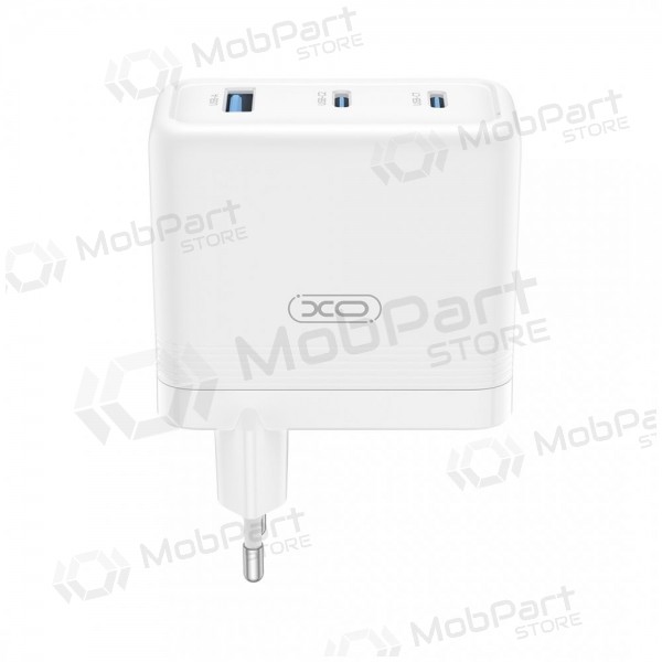 Tālruņa lādētājs XO CE35 100 W 2x USB-C + USB-A balts