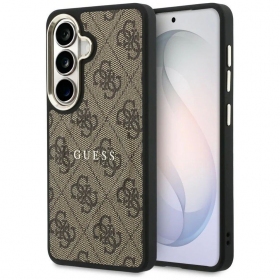 Samsung Galaxy S26 maciņš - Guess PU Leather 4G Gold Frame Magnetic (rozā)