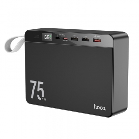 Ārējā baterija Power Bank Hoco J94 Overlord 22.5W 75000mAh melna