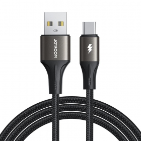 USB kabelis Joyroom SA25-AC3 USB to USB-C 3A 1.2m melns
