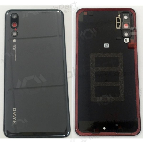 Huawei P20 Pro aizmugurējais baterijas vāciņš (melns) (service pack) (oriģināls)