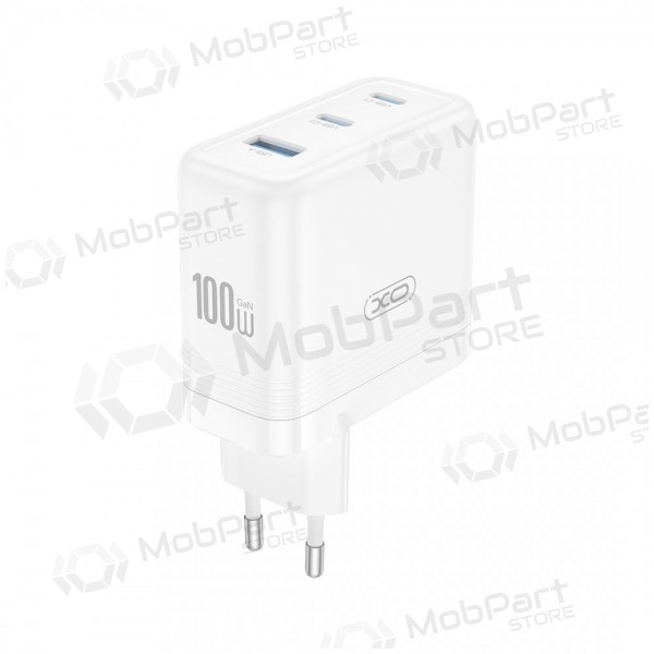Tālruņa lādētājs XO CE35 100 W 2x USB-C + USB-A balts