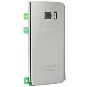 Samsung G930F Galaxy S7 aizmugurējais baterijas vāciņš (sudraba) (lietots grade B, oriģināls)