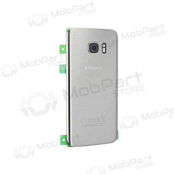 Samsung G930F Galaxy S7 aizmugurējais baterijas vāciņš (sudraba) (lietots grade B, oriģināls)