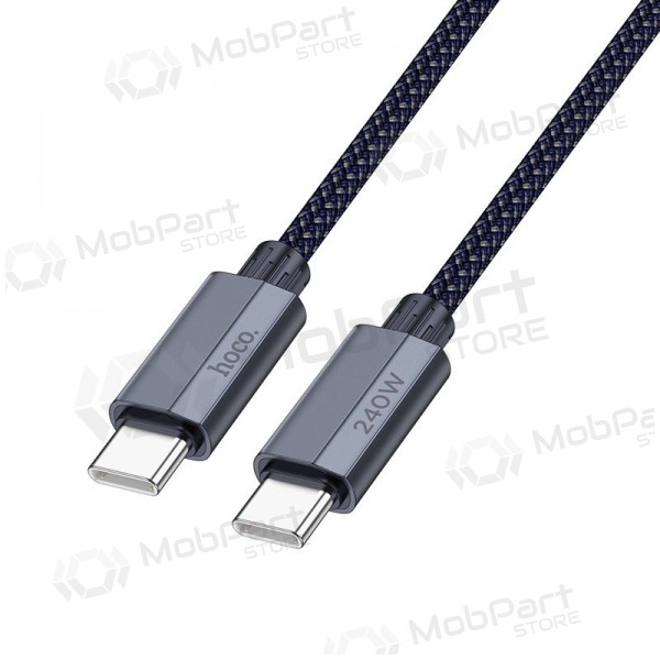 USB-C kabelis Hoco U134 USB-C uz USB-C 1.8 m 240 W melns