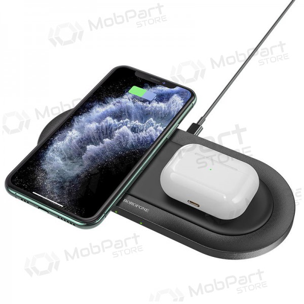 Lādētājs bezvadu Borofone BQ7 Prominent Dual (10W) (melns)