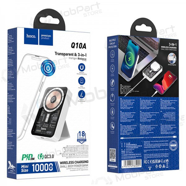 Ārējā baterija Power Bank Hoco Q10A Magnetic PD20W 10000mAh
