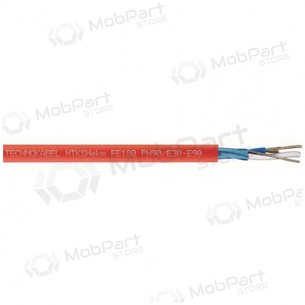 Ugunsdrošs kabelis Technokabel HTKSHekw FE180/Ph90 E30-E90 1x2x1.4mm (100m, B2ca, s1a, d0, a1, ekranēts)