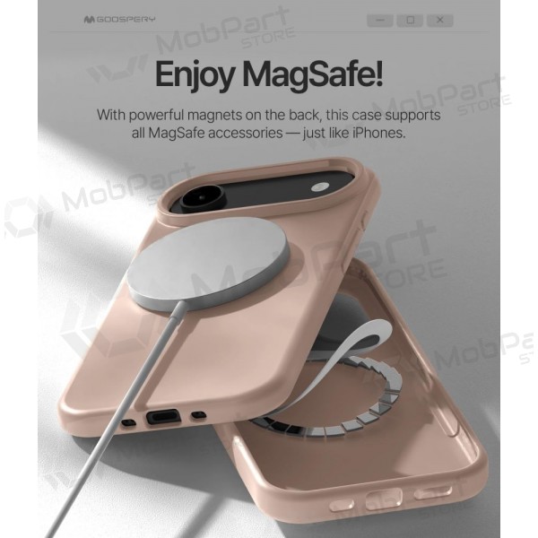 Apple iPhone Air maciņš Mercury "Pure Magsafe Silicon Case" (rozā smiltis)