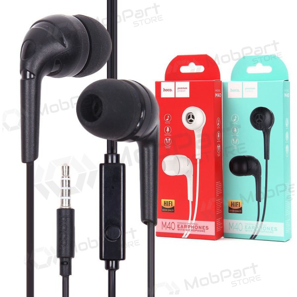 Brīvroku aprīkojums Hoco M40 3,5mm (melna) Brīvroku aprīkojums Hoco M40 3,5mm (melna)