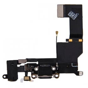 Apple iPhone SE uzlādes ligzda un mikrofona šleife (melna)