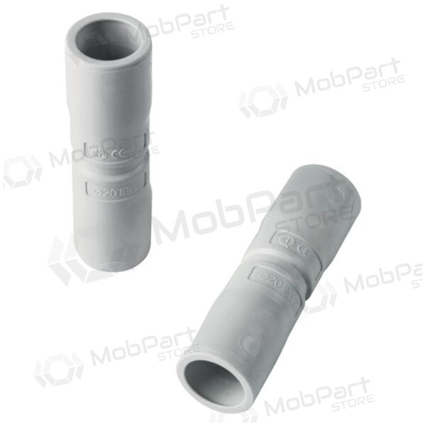 Tiesusarjungimas Elettrocanali EC74020 (D20, pelēks (RAL7035),ar išplatintu galu, behalogenis)