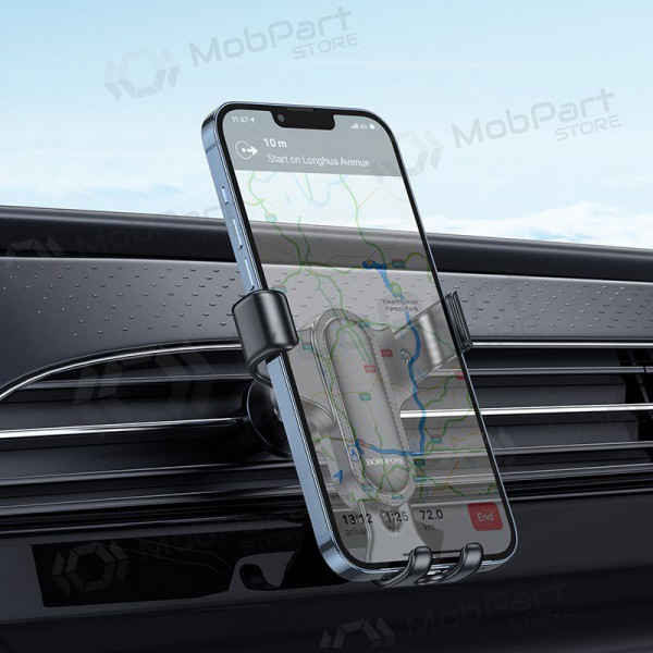 Automobilinis Universāls telefono laikiklis Borofone BH74 tvirtinamas ant ventiliacijos grotelių, melns