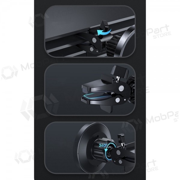 Lādētājs-laikiklis magnetinis automobilinis Joyroom JR-ZS240 MagSafe 15W melns