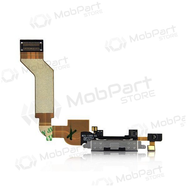 Apple iPhone 4S uzlādes ligzda šleife (melna)