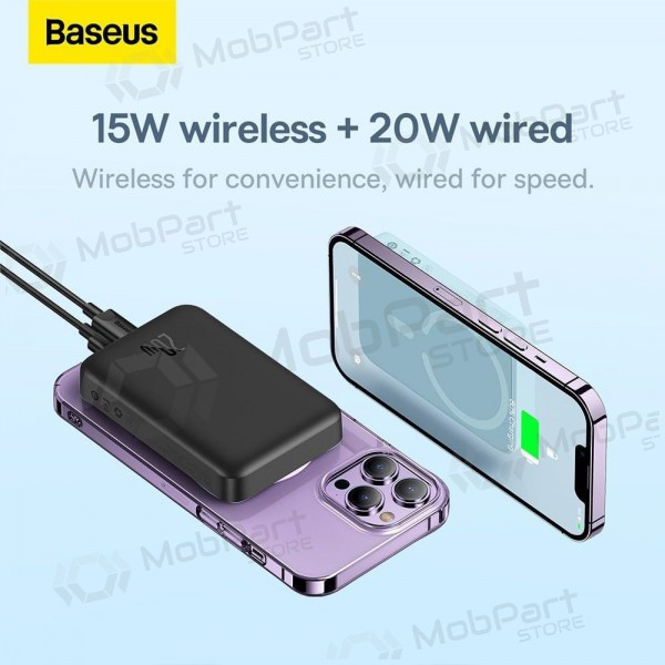Ārējā baterija Power Bank Baseus Magnetic Mini Air 20W 10000mAh melna P10059001113-00