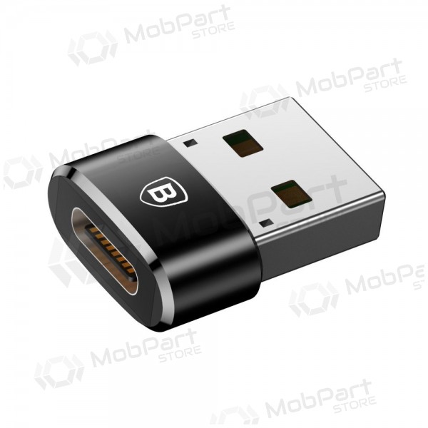 Adapteris Baseus Type-C to USB-A melns CAAOTG-01