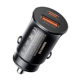 Auto lādētājs Remax RCC358 30W USB-C/USB-A melns
