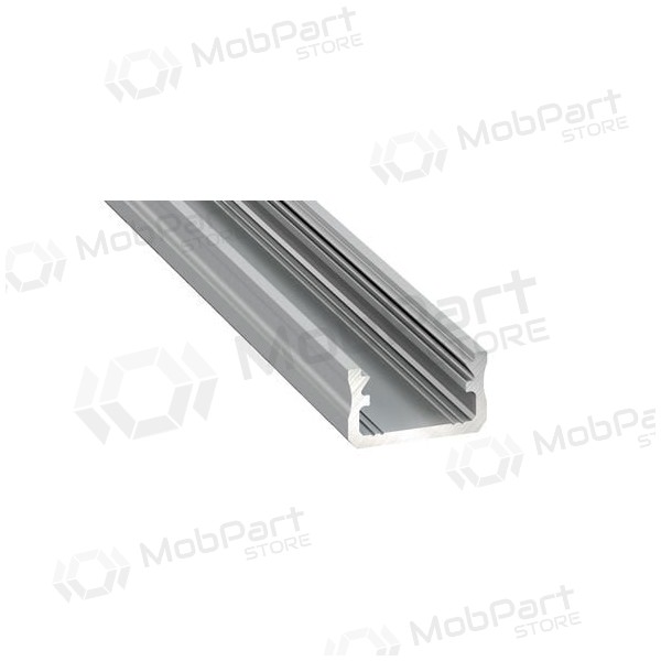 Aliuminis anoduotas profilis Lumines LED juostoms A (pelēks, anoduotas, 2m)