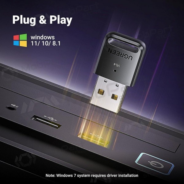 Bluetooth adapteris Ugreen CM748 Bluetooth 5.4 (35058) melns