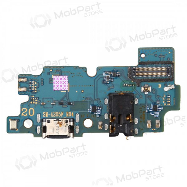 Samsung A205 Galaxy A20 2019 uzlādes ligzda un mikrofona šleife (service pack) (oriģināls)