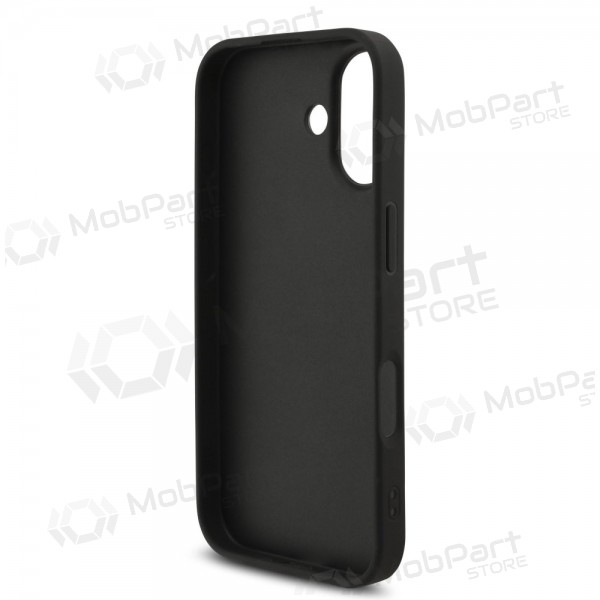 Apple iPhone 17 maciņš - Guess PU 4G Metal Logo Strap (melns)