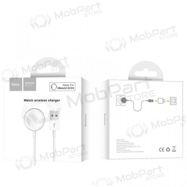 Bezvadu lādētājs HOCO CW16 iWatch (balts)