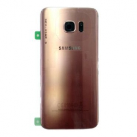 Samsung G935F Galaxy S7 Edge aizmugurējais baterijas vāciņš rozā (rose pink) (lietots grade C, oriģināls)