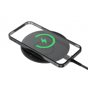 Bezvadu lādētājs Devia Aurora Ultra-Slim 15W (melns)