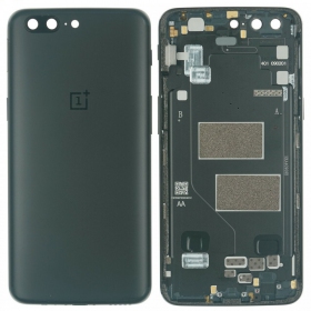 OnePlus 5 aizmugurējais baterijas vāciņš melns (Midnight Black) (lietots grade B, oriģināls)