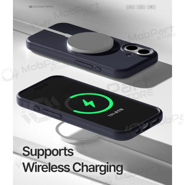 Maciņš / vāciņš Mercury Pure Magsafe Silicon Case Apple iPhone 17 tumši zils
