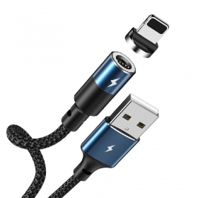 USB kabelis REMAX Magnetic lightning 1.2m (3A) (melns)