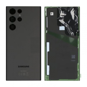 Samsung S908 Galaxy S22 Ultra aizmugurējais baterijas vāciņš (Phantom Black) (lietots grade B, oriģināls)