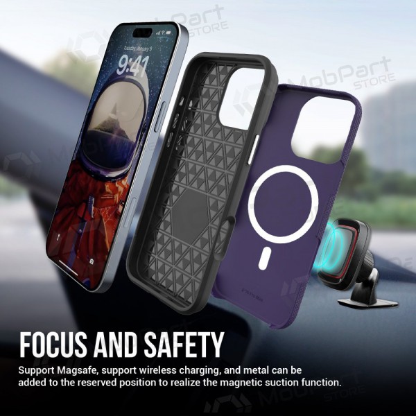 Maciņš / vāciņš Perfectionists Triangle Mag Case Apple iPhone 13/14 violets Maciņš / vāciņš Perfectionists Triangle Mag Case Apple iPhone 13/14 violets
