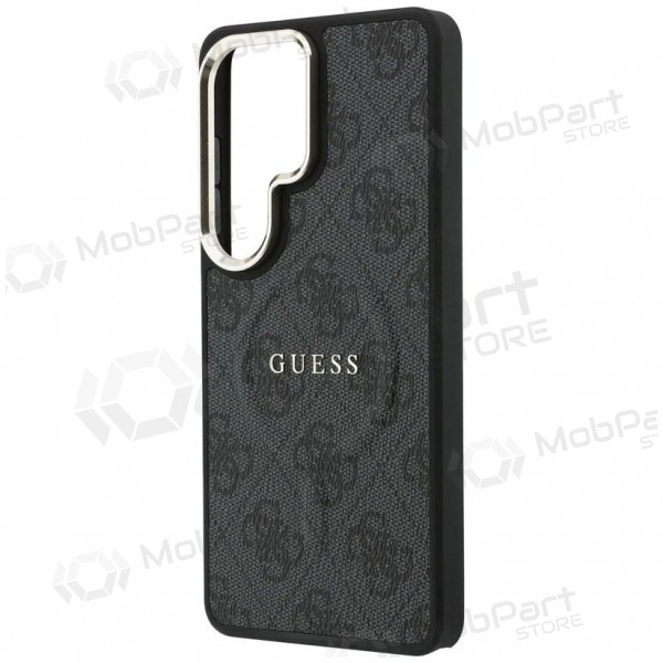 Samsung Galaxy S26 Ultra maciņš - Guess PU Leather 4G Gold Frame Magnetic (melns)
