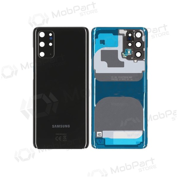 Samsung G985 / G986 Galaxy S20 Plus aizmugurējais baterijas vāciņš melns (Cosmic Black) (lietots grade A, oriģināls)