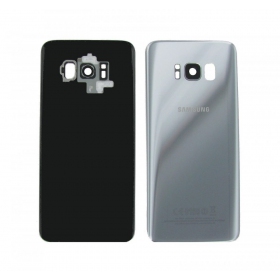 Samsung G955F Galaxy S8 Plus aizmugurējais baterijas vāciņš sudraba (Arctic silver) (lietots grade C, oriģināls)