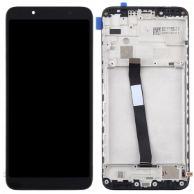 Xiaomi Redmi 7A ekrāns (melns) (ar rāmīti) (service pack) (oriģināls)