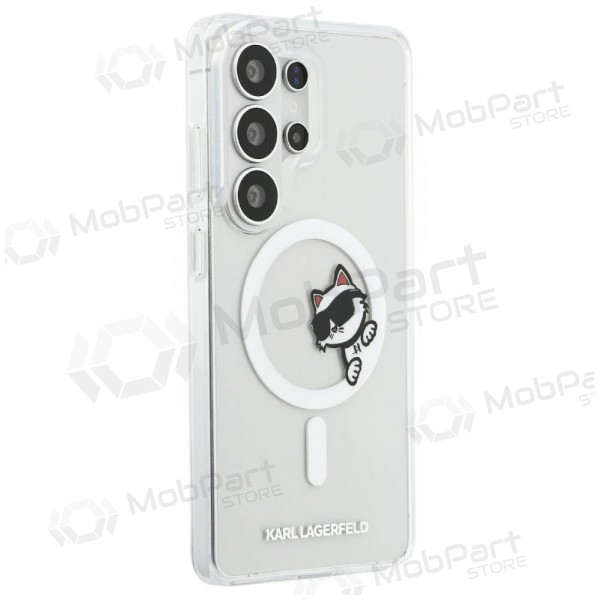 Samsung Galaxy S26 Ultra maciņš - Karl Lagerfeld IML Choupette Peekaboo Logo Magnetic (caurspīdīgs)