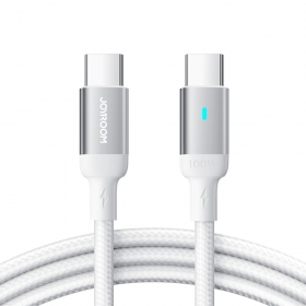 USB kabelis Joyroom S-CC100A10 Type-C to Type-C 100W 1.2m balts