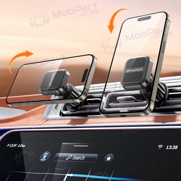 Tālruņa turētājs automobiļiem Awei X52 Magnetic (air vent) melns