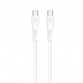 USB-C kabelis Blue Star PJ-DQ1-C USB-C uz USB-C 1 m 60 W balts