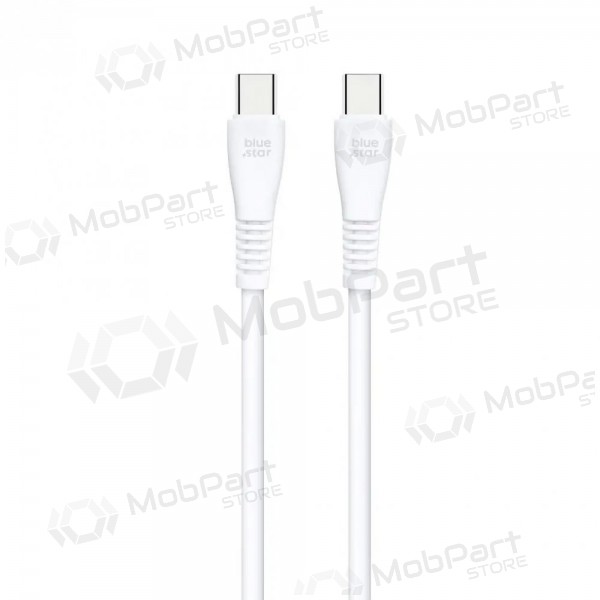 USB-C kabelis Blue Star PJ-DQ1-C USB-C uz USB-C 1 m 60 W balts