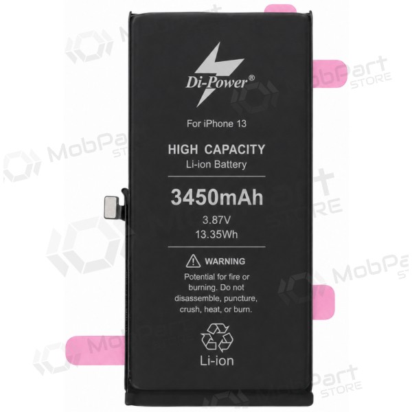 Akumuliatorius "Di-Power" (palielināta ietilpība) paredzēts iPhone 13 3450mAh