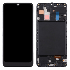 Samsung A305 Galaxy A30 (2019) ekrāns (melns) (ar rāmīti) (service pack) (oriģināls)