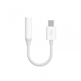 Audio adapteris Dudao L16CPro USB-C uz 3.5 mm balts