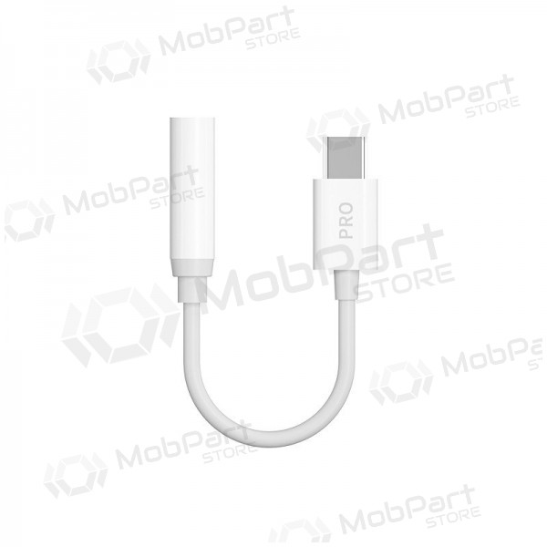 Audio adapteris Dudao L16CPro USB-C uz 3.5 mm balts