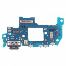Lanksčioji šleife Samsung A556 A55 5G su įkrovimo kontaktu, mikrofonu oriģināls (service pack)