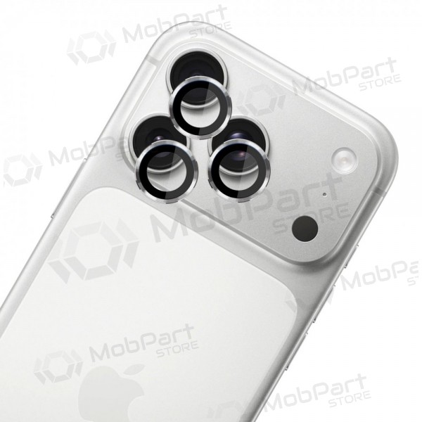 Apple iPhone 18 Pro, 18 Pro Max aizsargājošs rūdīts stikls kamerai - 3MK Lens Pro (sudrabains)